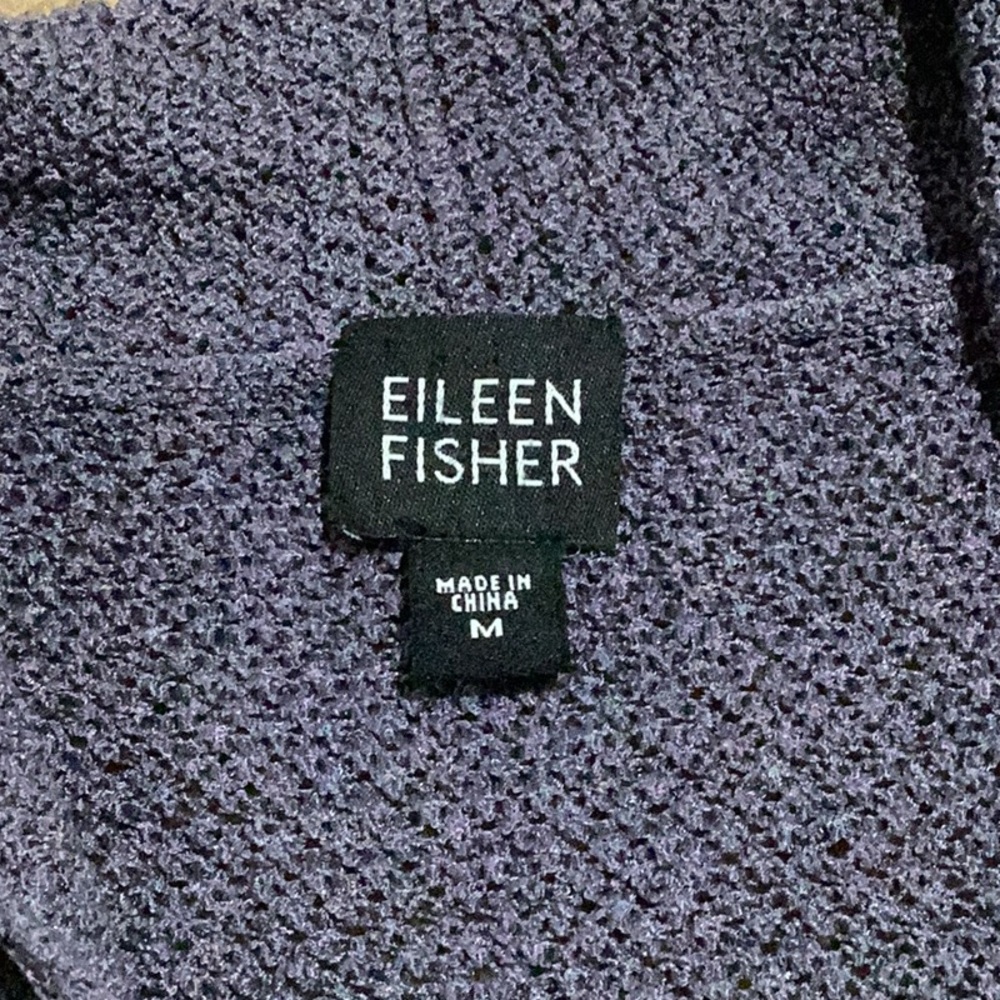 Eileen Fisher Dusty Purple Open Front Cardigan - Size M - Picture 8 of 8